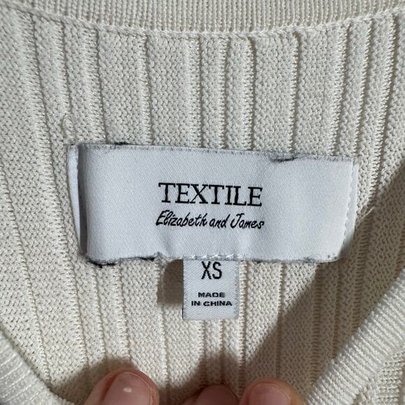 Textile Elizabeth and James Sweater Dress Women XS Ivory Winter White Holiday - Picture 6 of 8